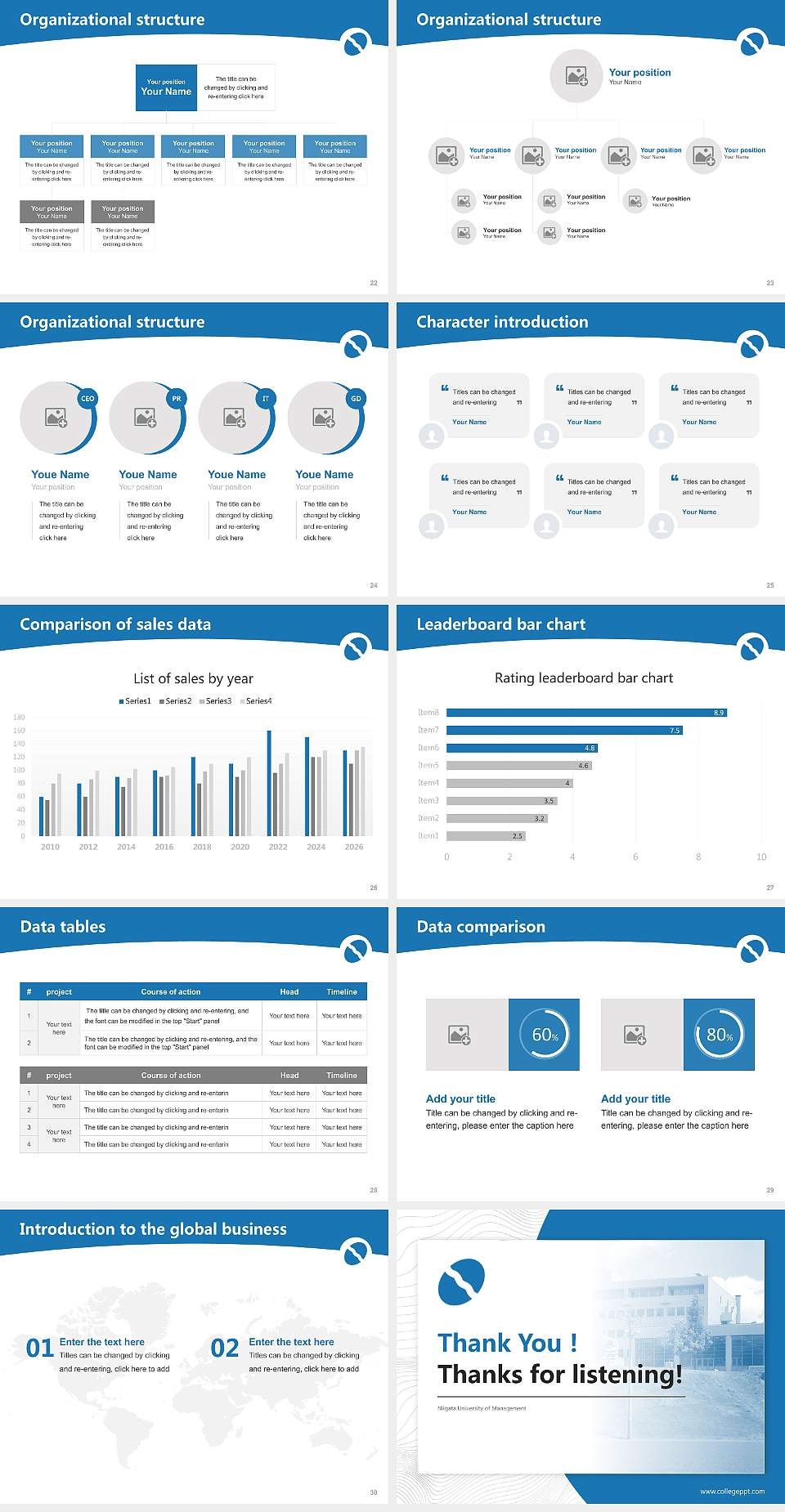 Niigata University of Management Academic Presentation/Research Findings Report PPT Template4:3 ratio PPT effect preview image4