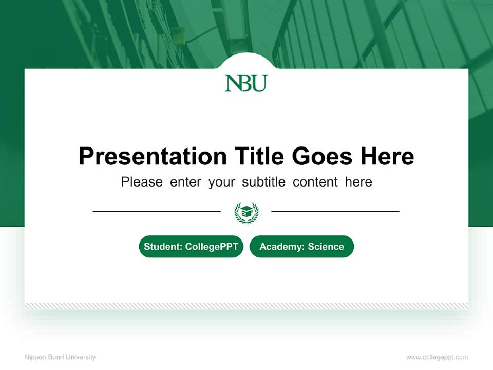 Nippon Bunri University National Scholarship Defense PPT Template4:3 ratio PPT effect preview image4