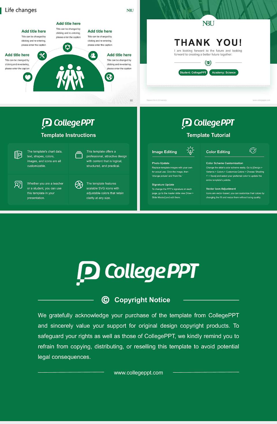 Nippon Bunri University National Scholarship Defense PPT Template4:3 ratio PPT effect preview image4