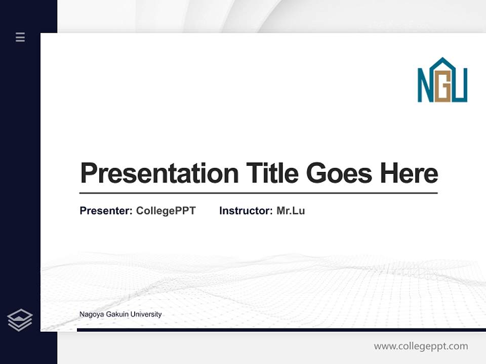 Nagoya Gakuin University Thesis Proposal/Graduation Defense PPT Template4:3 ratio PPT effect preview image5