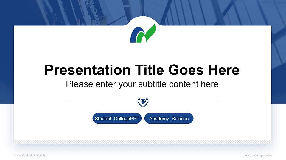 Nara Medical University National Scholarship Defense PPT Template16:9 ratio PPT effect preview image