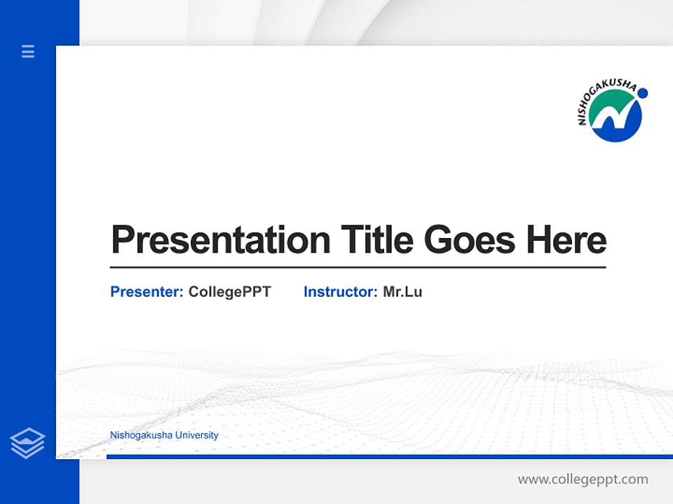 Nishogakusha University Thesis Proposal/Graduation Defense PPT Template4:3 ratio PPT effect preview image5