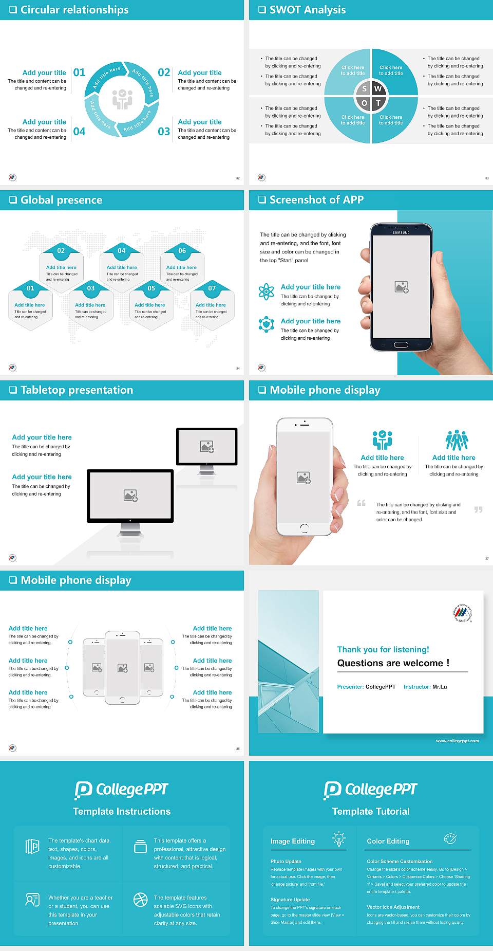 Nara Institute of Science and Technology General PPT Template4:3 ratio PPT effect preview image5