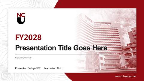 Nagoya City University Academic Presentation/Research Findings Report PPT Template