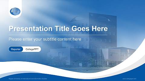 Niigata University of International and Information Studies Lecture Sharing and Networking Event PPT Template