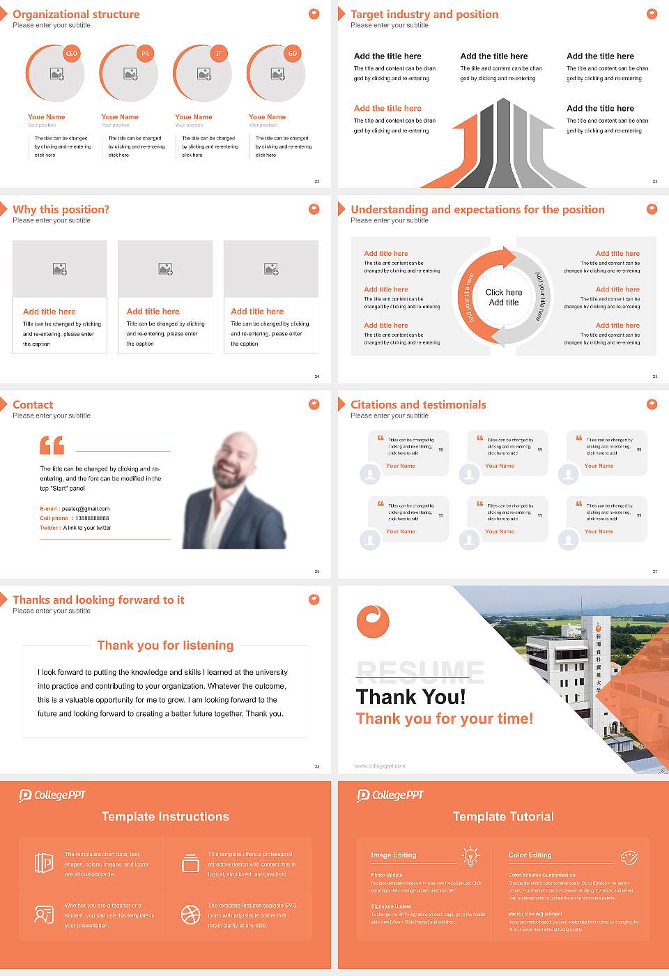 Niigata Agro-Food University Resume PPT Template16:9 ratio PPT effect preview image4