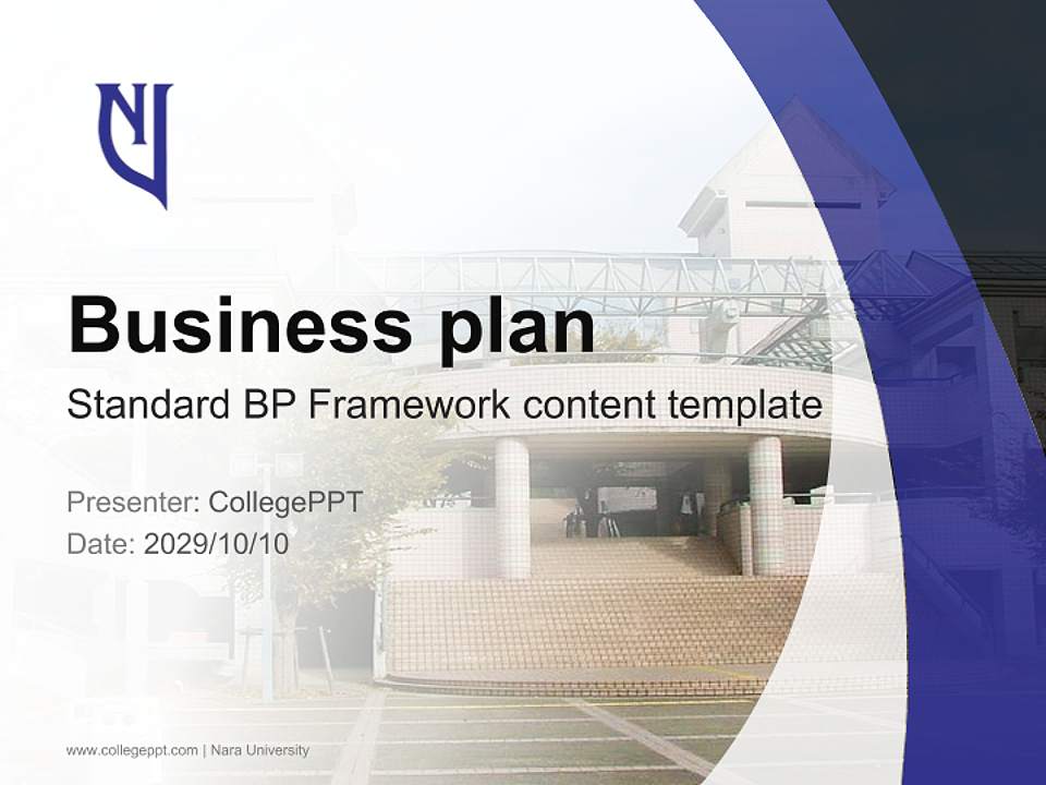 Nara University Competition/Entrepreneurship Contest PPT Template4:3 ratio PPT effect preview image9