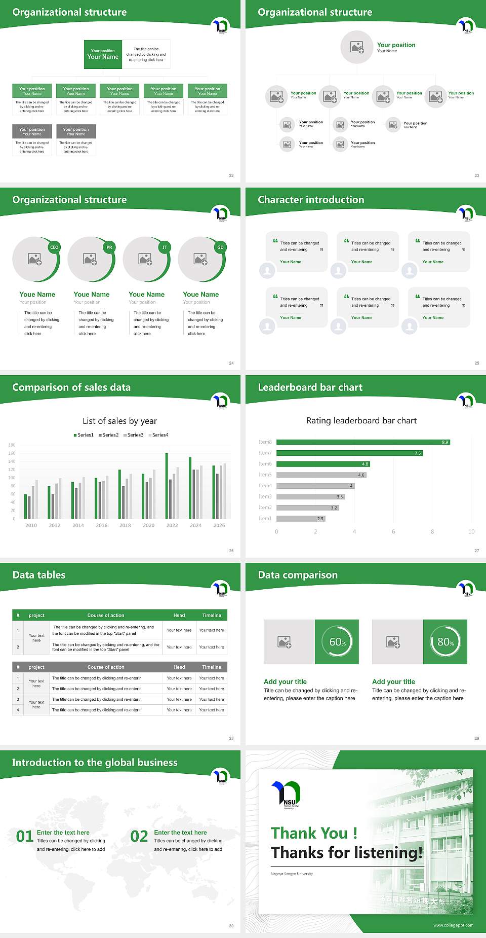Nagoya Sangyo University Academic Presentation/Research Findings Report PPT Template4:3 ratio PPT effect preview image4
