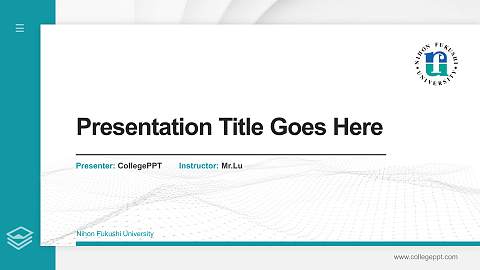 Nihon Fukushi University Thesis Proposal/Graduation Defense PPT Template