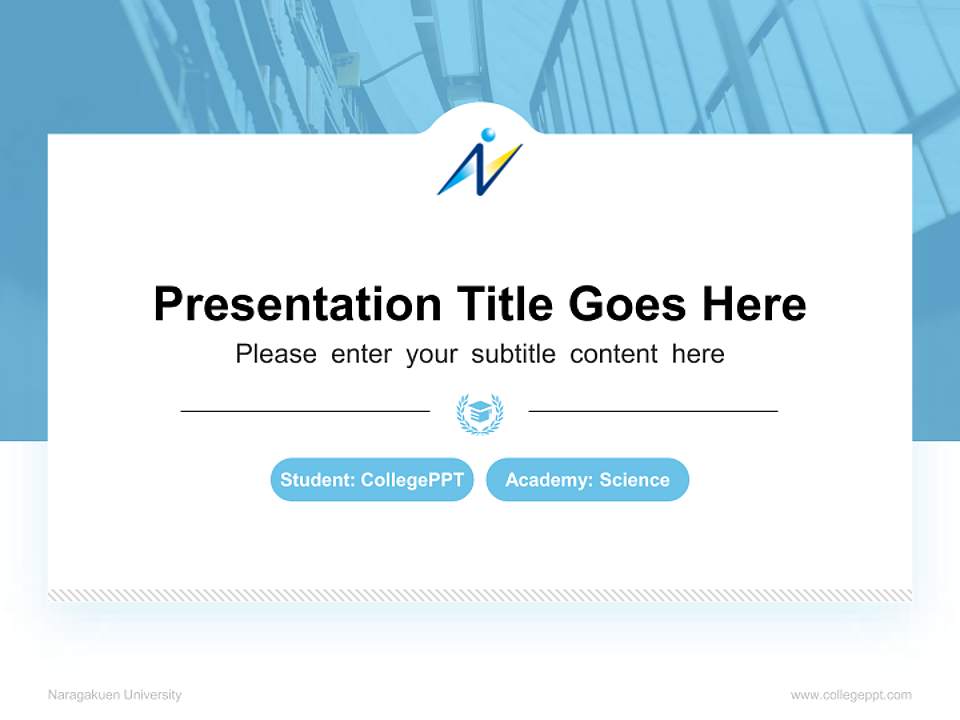 Naragakuen University National Scholarship Defense PPT Template4:3 ratio PPT effect preview image4