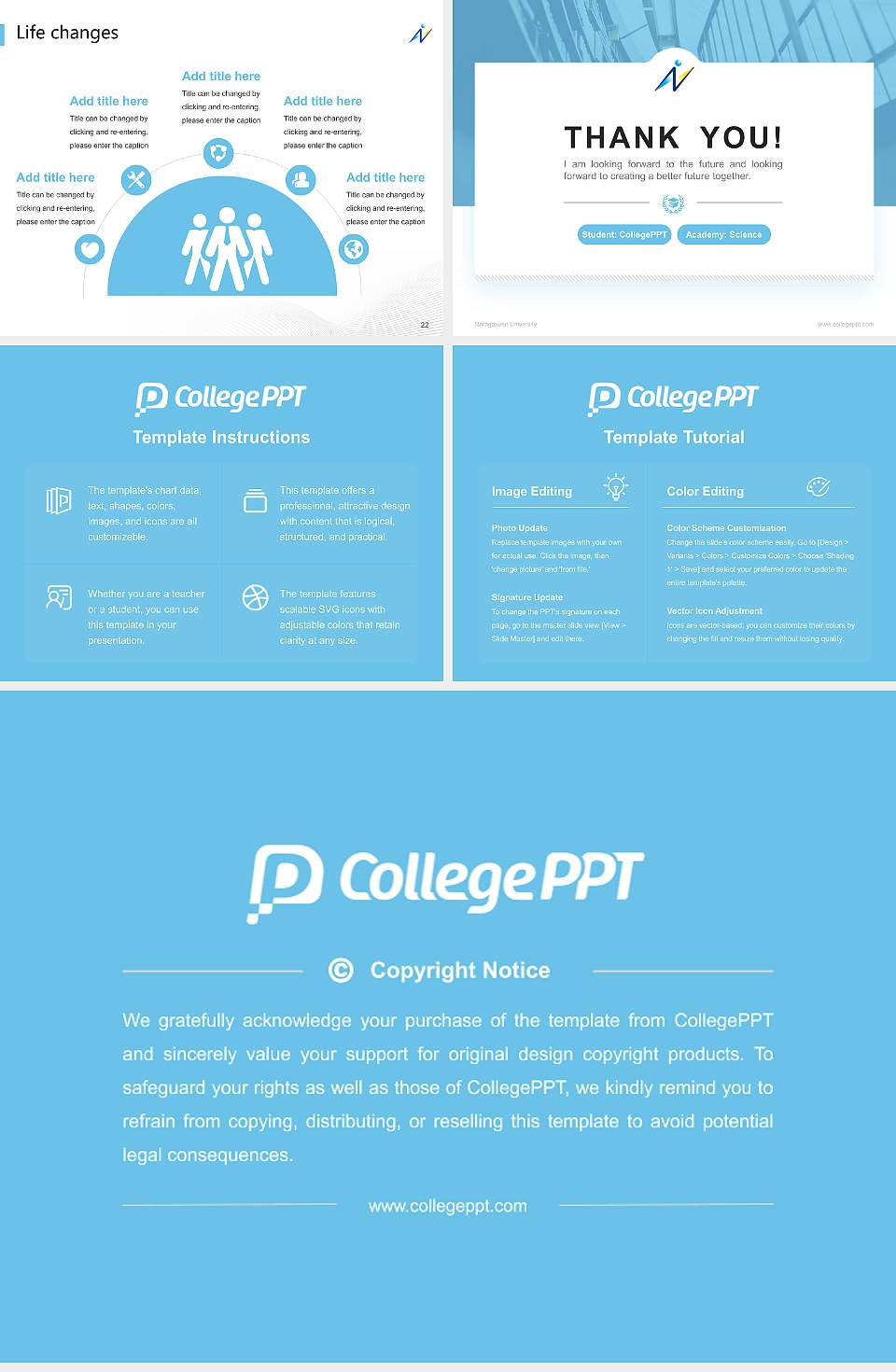 Naragakuen University National Scholarship Defense PPT Template4:3 ratio PPT effect preview image4