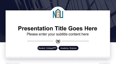 Nagoya Gakuin University National Scholarship Defense PPT Template