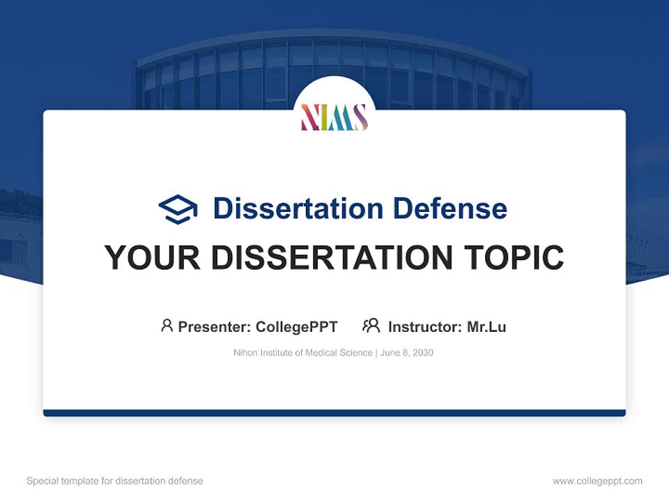 Nihon Institute of Medical Science Graduation Thesis Defense PPT Template4:3 ratio PPT effect preview image7