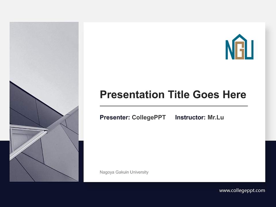 Nagoya Gakuin University General PPT Template4:3 ratio PPT effect preview image6