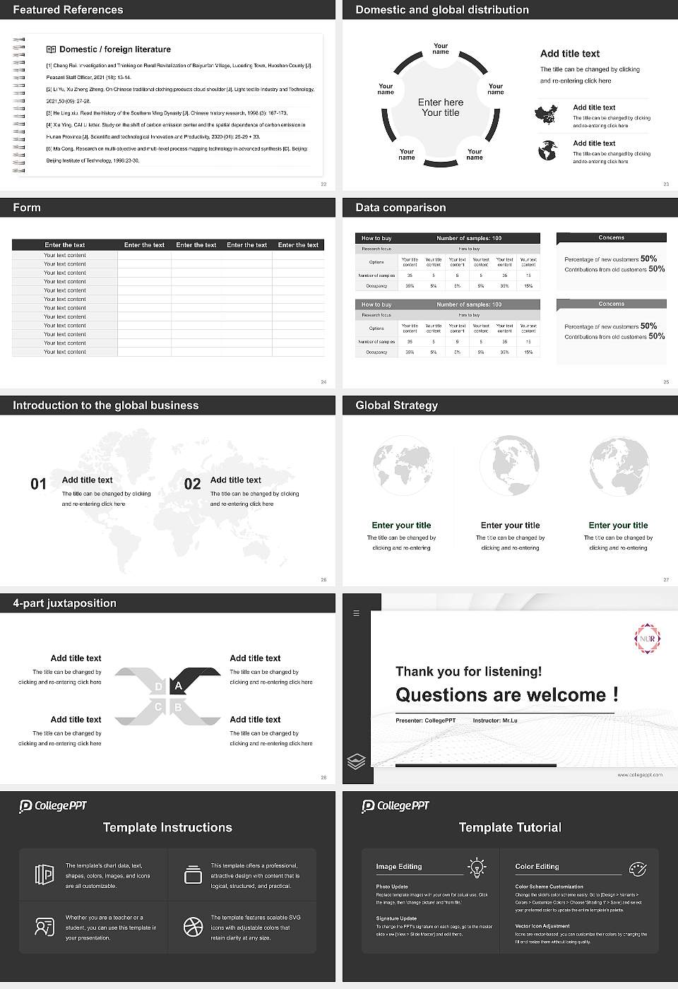 Niigata University of Rehabilitation Thesis Proposal/Graduation Defense PPT Template16:9 ratio PPT effect preview image4