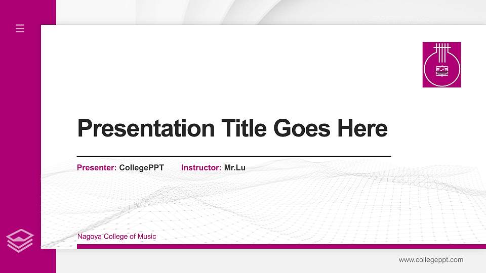 Nagoya College of Music Thesis Proposal/Graduation Defense PPT Template16:9 ratio PPT effect preview image