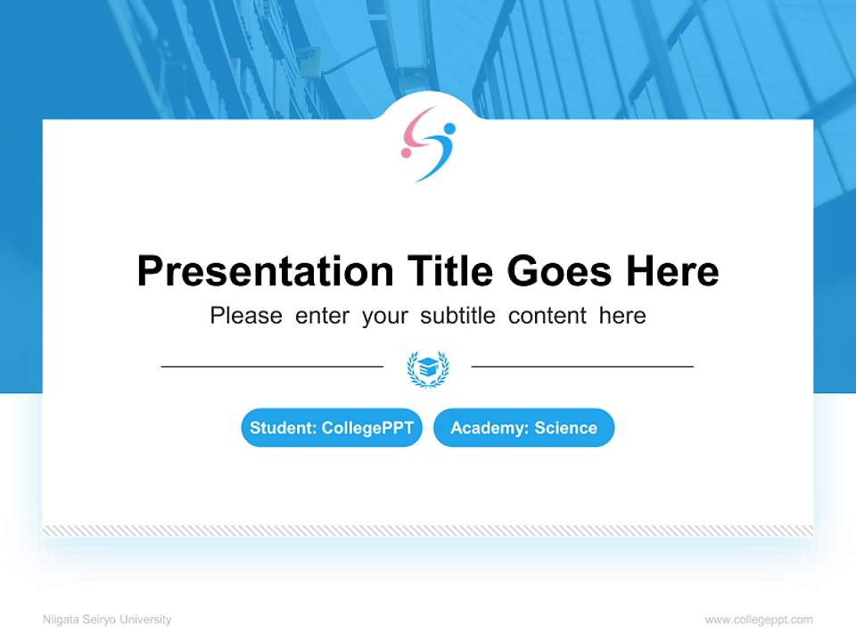 Niigata Seiryo University National Scholarship Defense PPT Template4:3 ratio PPT effect preview image4