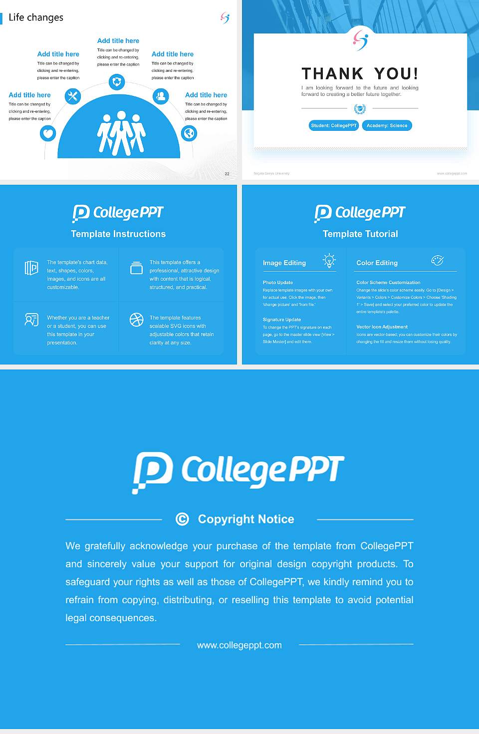 Niigata Seiryo University National Scholarship Defense PPT Template4:3 ratio PPT effect preview image4