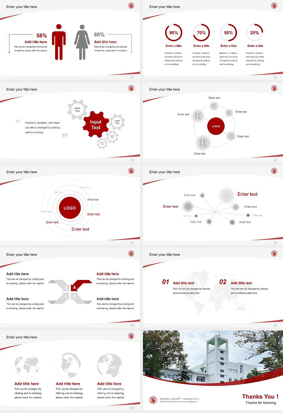 Nagasaki Wesleyan University Course/Courseware Creation PPT Template16:9 ratio PPT effect preview image4