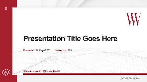 Nagasaki University of Foreign Studies Thesis Proposal/Graduation Defense PPT Template