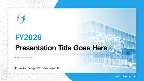 Niigata Seiryo University Academic Presentation/Research Findings Report PPT Template