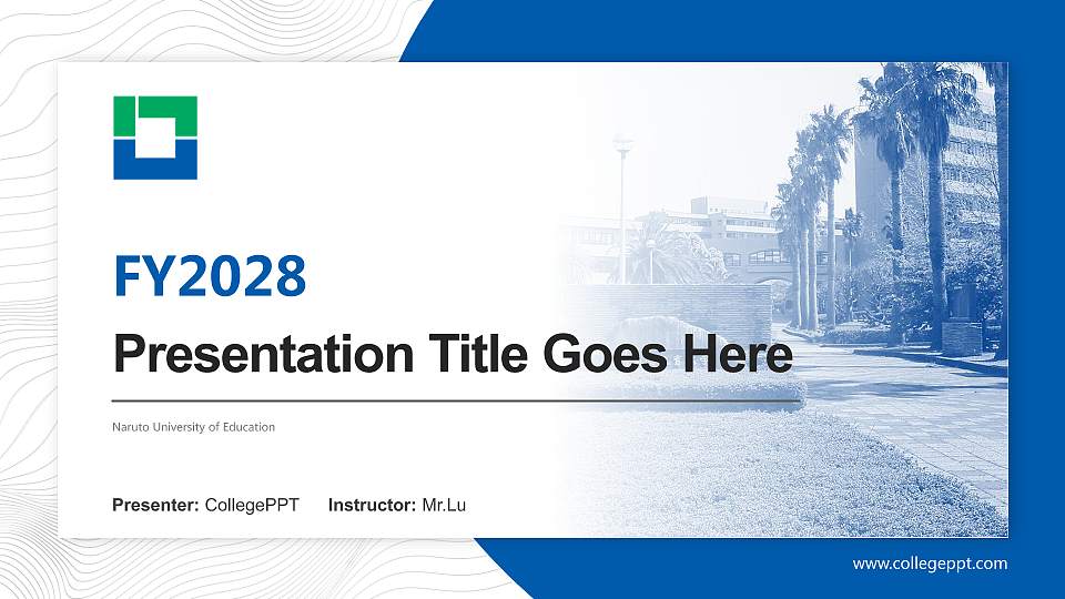 Naruto University of Education Academic Presentation/Research Findings Report PPT Template16:9 ratio PPT effect preview image