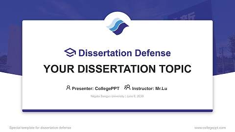 Niigata Sangyo University Graduation Thesis Defense PPT Template