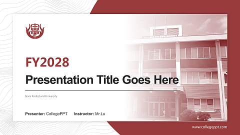 Nara Prefectural University Academic Presentation/Research Findings Report PPT Template
