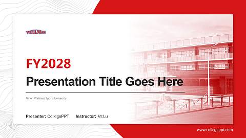 Nihon Wellness Sports University Academic Presentation/Research Findings Report PPT Template