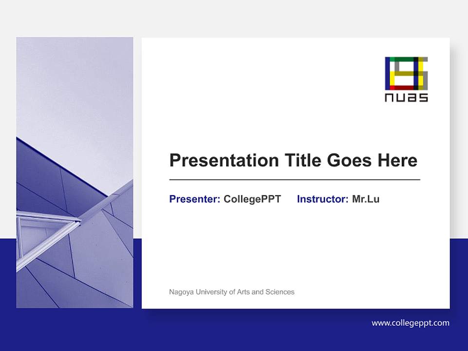 Nagoya University of Arts and Sciences General PPT Template4:3 ratio PPT effect preview image6