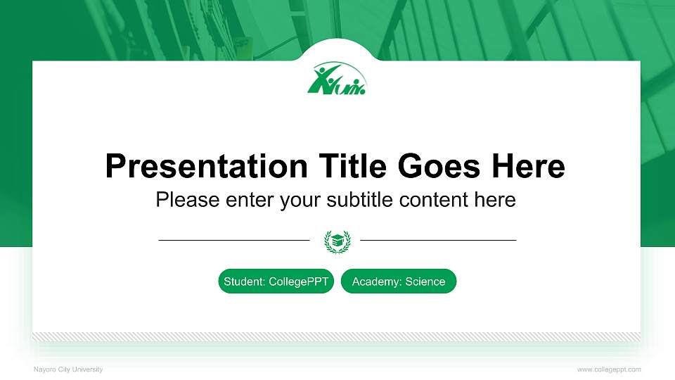 Nayoro City University National Scholarship Defense PPT Template16:9 ratio PPT effect preview image