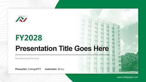 Nihon Pharmaceutical University Academic Presentation/Research Findings Report PPT Template