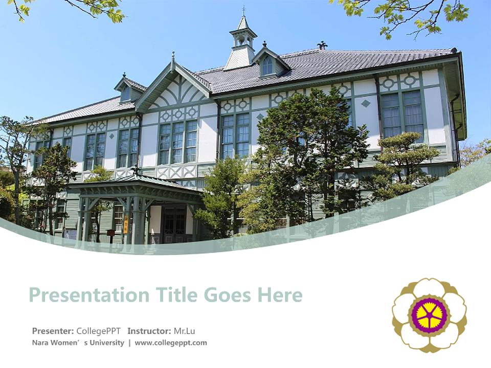 Nara Women’s University Course/Courseware Creation PPT Template4:3 ratio PPT effect preview image5
