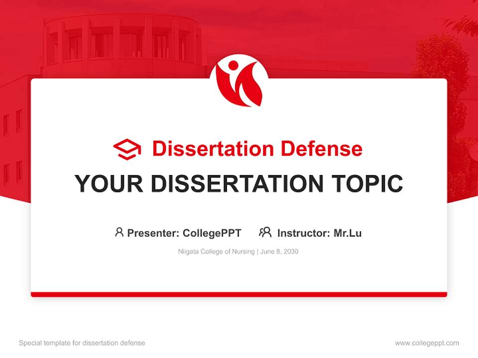 Niigata College of Nursing Graduation Thesis Defense PPT Template4:3 ratio PPT effect preview image7