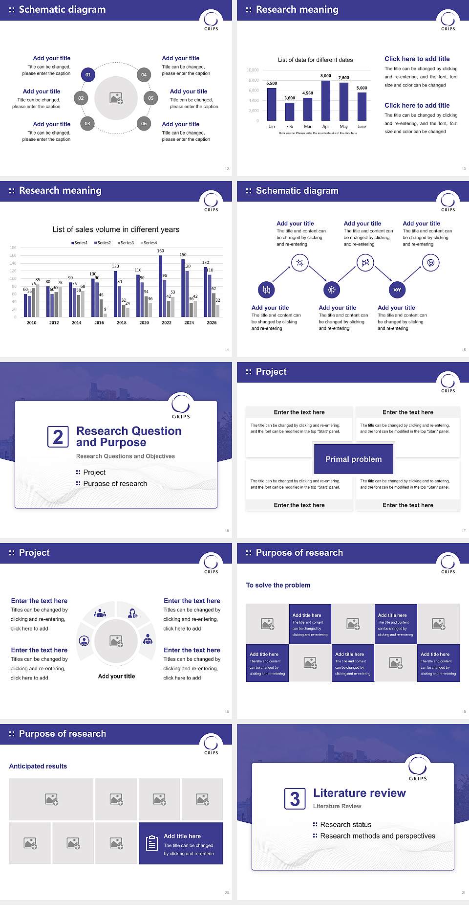 National Graduate Institute for Policy Studies Graduation Thesis Defense PPT Template4:3 ratio PPT effect preview image3