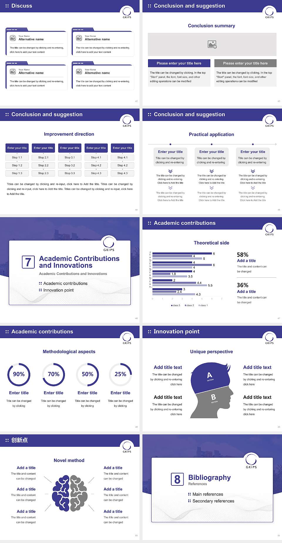 National Graduate Institute for Policy Studies Graduation Thesis Defense PPT Template4:3 ratio PPT effect preview image6