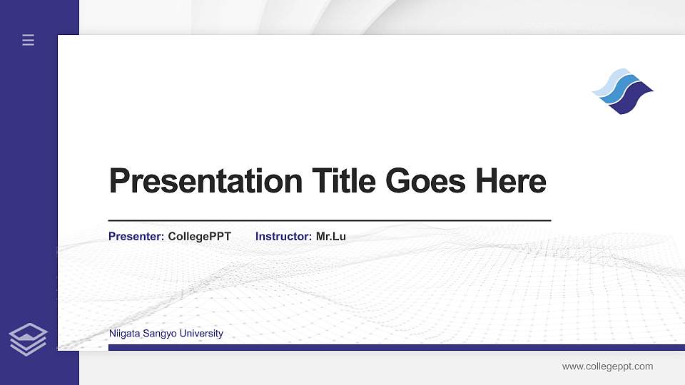 Niigata Sangyo University Thesis Proposal/Graduation Defense PPT Template16:9 ratio PPT effect preview image