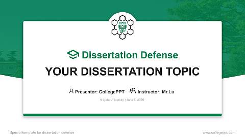 Niigata University Graduation Thesis Defense PPT Template