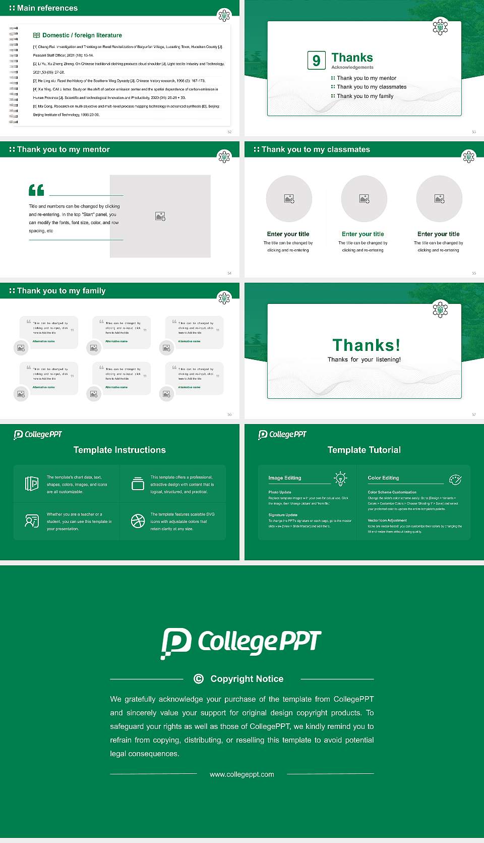 Niigata University Graduation Thesis Defense PPT Template16:9 ratio PPT effect preview image7