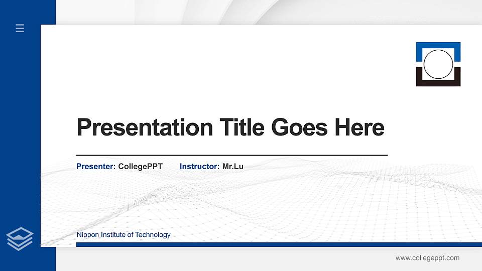 Nippon Institute of Technology Thesis Proposal/Graduation Defense PPT Template16:9 ratio PPT effect preview image