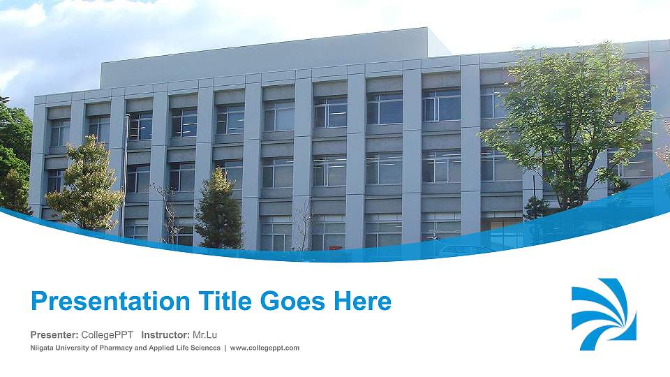 Niigata University of Pharmacy and Applied Life Sciences Course/Courseware Creation PPT Template16:9 ratio PPT effect preview image