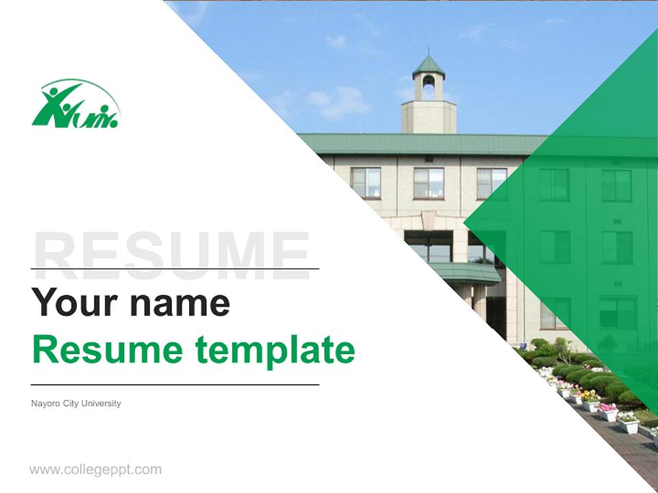 Nayoro City University Resume PPT Template4:3 ratio PPT effect preview image5