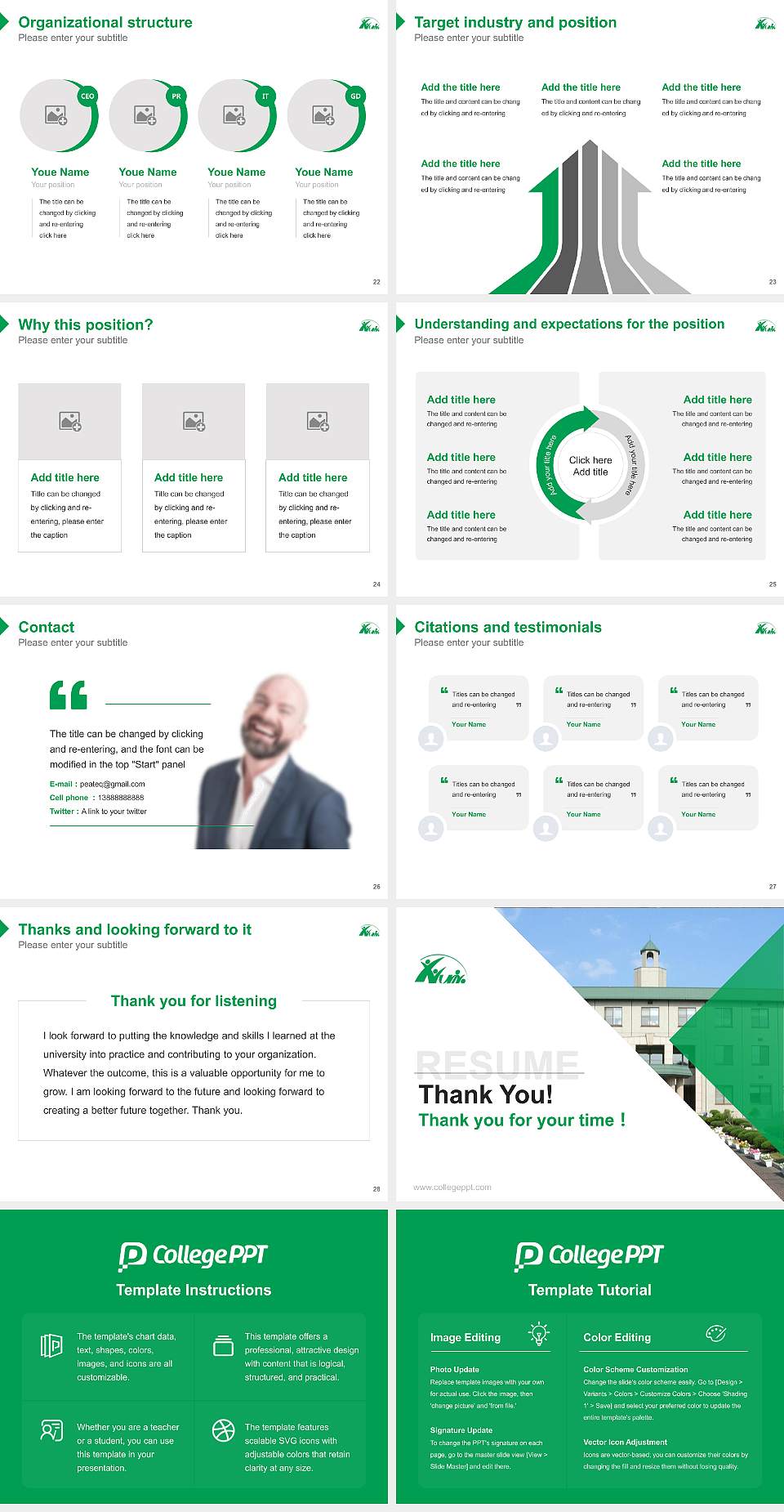 Nayoro City University Resume PPT Template4:3 ratio PPT effect preview image4