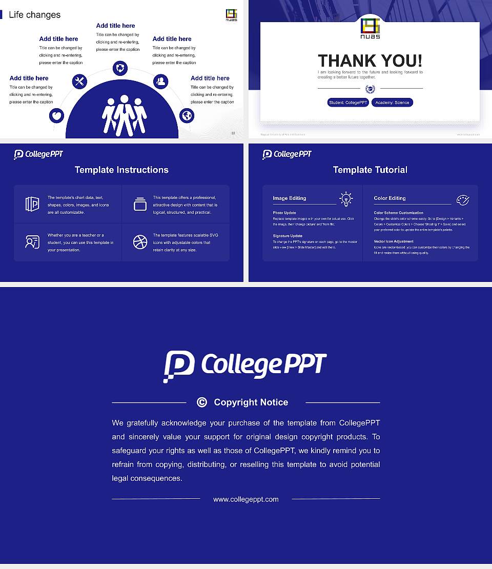 Nagoya University of Arts and Sciences National Scholarship Defense PPT Template16:9 ratio PPT effect preview image4