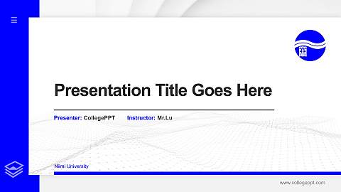 Niimi University Thesis Proposal/Graduation Defense PPT Template