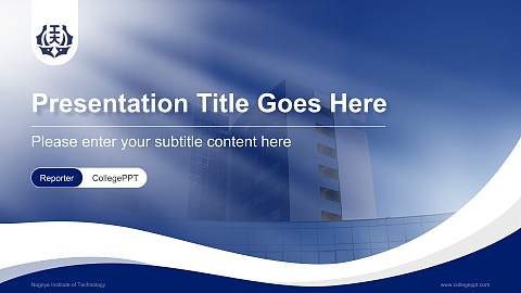 Nagoya Institute of Technology Lecture Sharing and Networking Event PPT Template