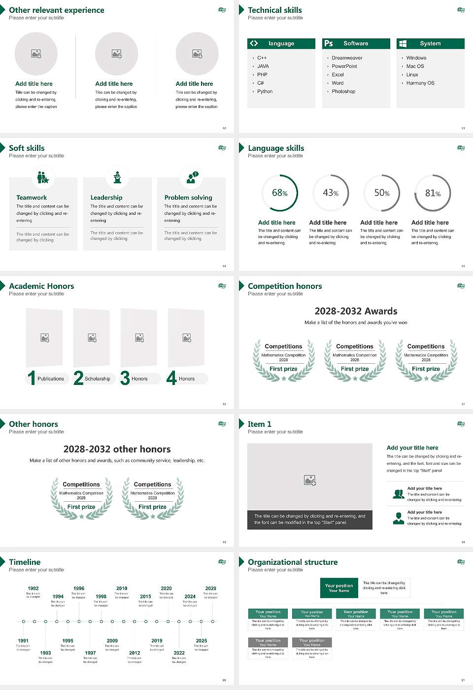 Nagoya University Resume PPT Template16:9 ratio PPT effect preview image3