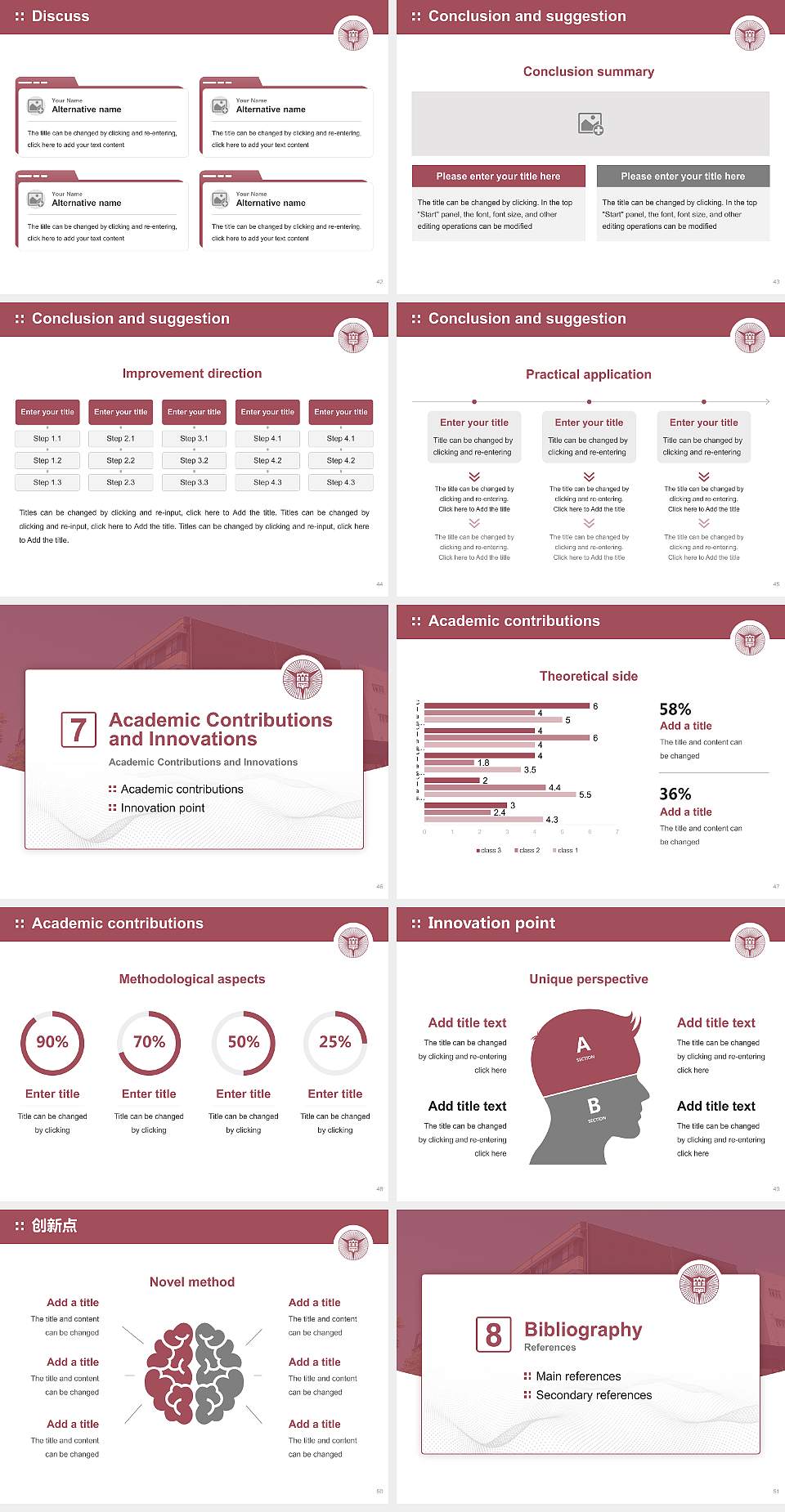 Nagoya University of Economics Graduation Thesis Defense PPT Template4:3 ratio PPT effect preview image6