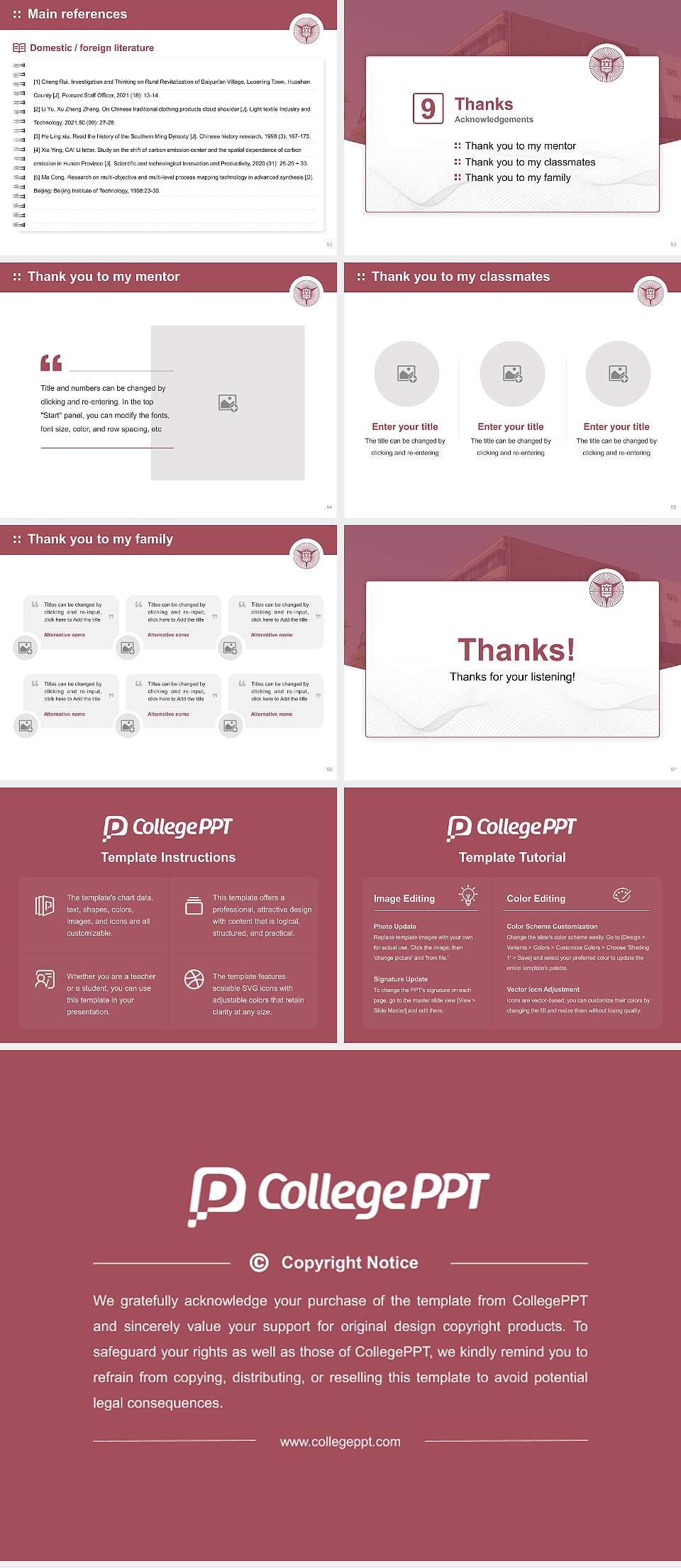 Nagoya University of Economics Graduation Thesis Defense PPT Template4:3 ratio PPT effect preview image7