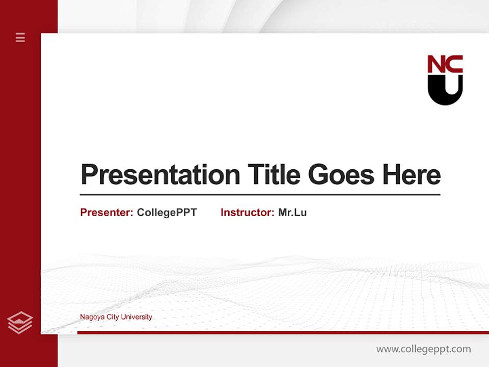 Nagoya City University Thesis Proposal/Graduation Defense PPT Template4:3 ratio PPT effect preview image5